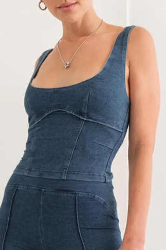 nicole top - denim