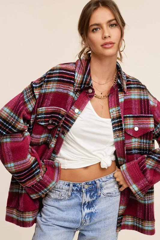 Oversized Long Sleeve Collared Hailee Jacket