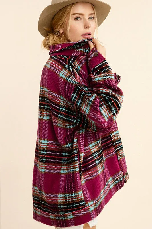 Oversized Long Sleeve Collared Hailee Jacket