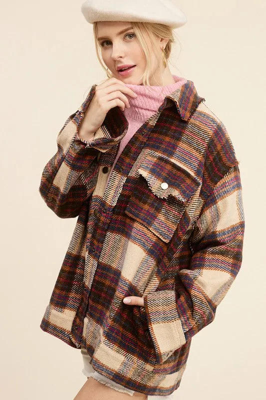 Oversized Long Sleeve Collared Hailee Jacket