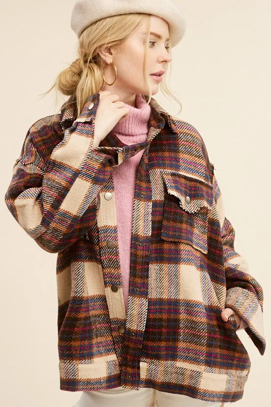 Oversized Long Sleeve Collared Hailee Jacket