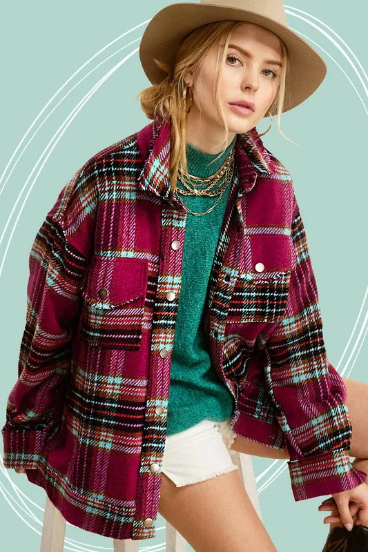 Oversized Long Sleeve Collared Hailee Jacket