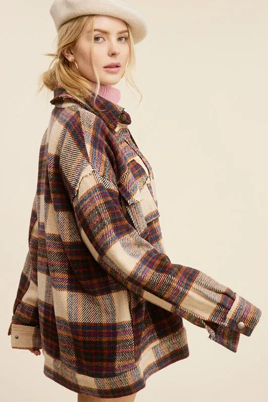 Oversized Long Sleeve Collared Hailee Jacket