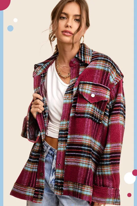 Oversized Long Sleeve Collared Hailee Jacket