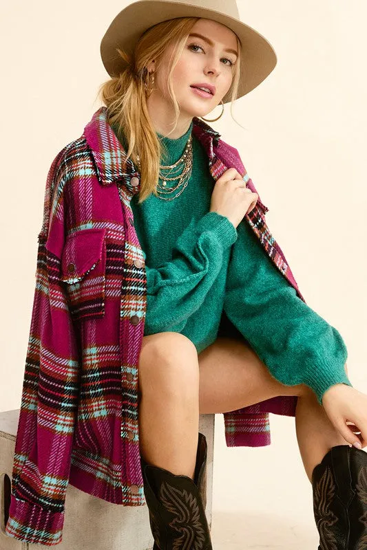 Oversized Long Sleeve Collared Hailee Jacket