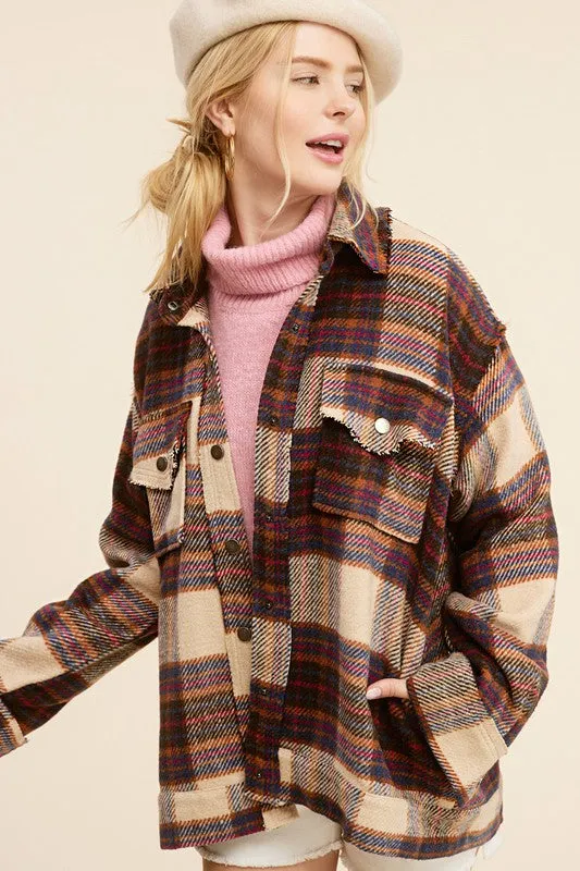 Oversized Long Sleeve Collared Hailee Jacket