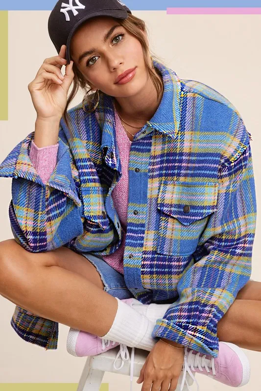 Oversized Long Sleeve Collared Hailee Jacket