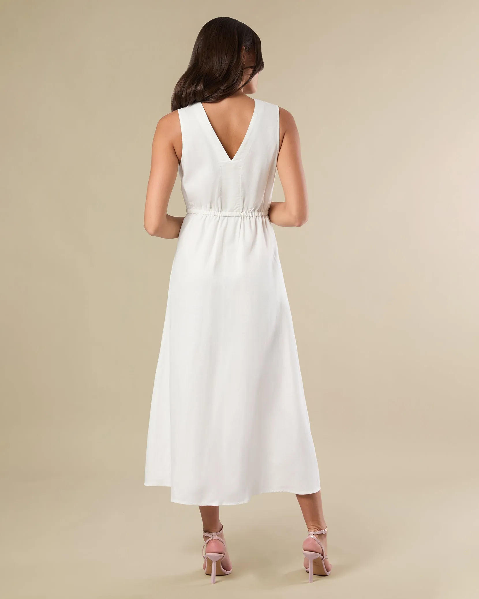 Pin Tuck Shirt Dress