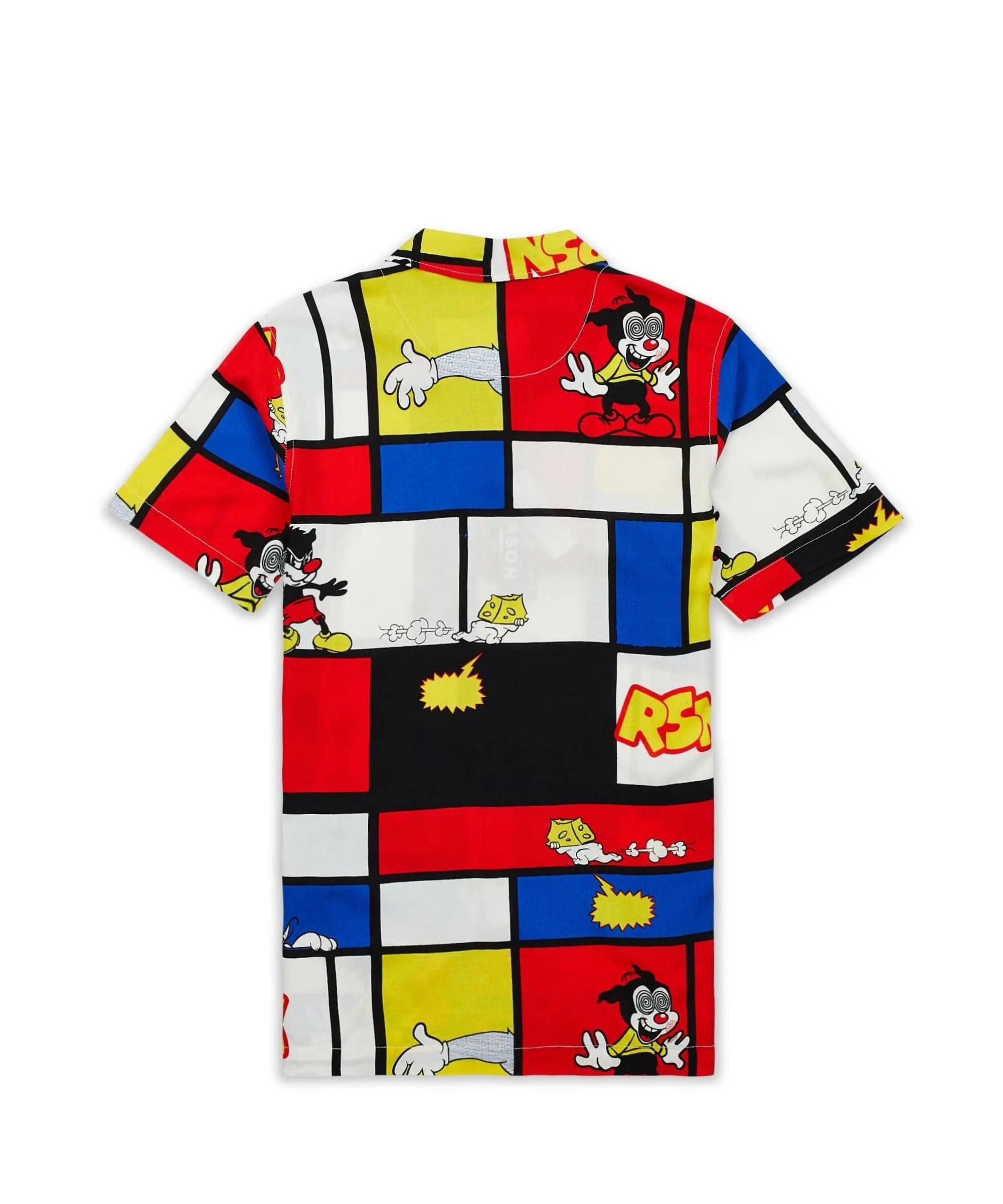 Plus Size Prank Allover Print Short Sleeve Shirt