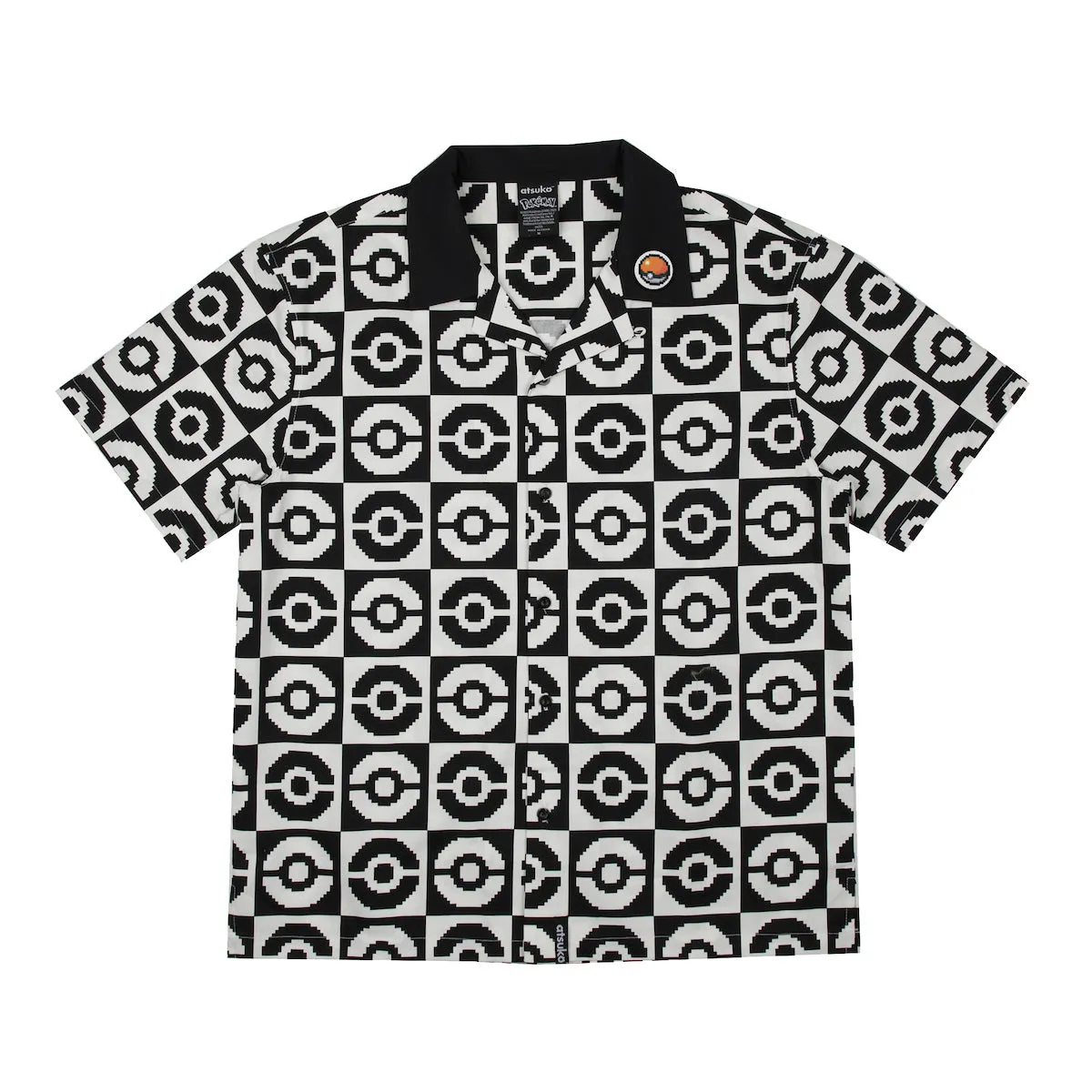 Poké Ball Allover Black & White Button-Down