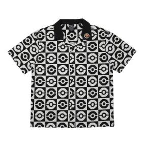 Poké Ball Allover Black & White Button-Down