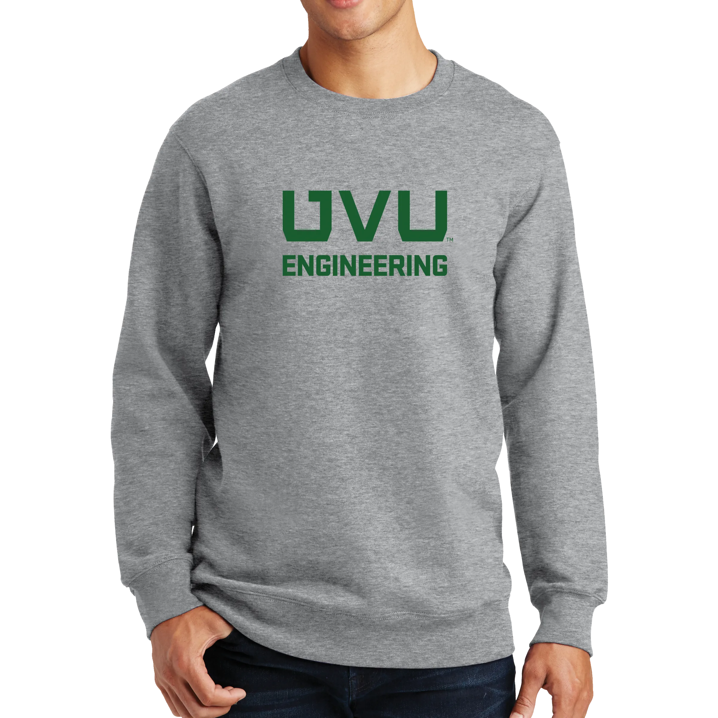 Port & Company Fan Favorite Fleece Crewneck Sweatshirt - UVU Engineering - UVU Clearance