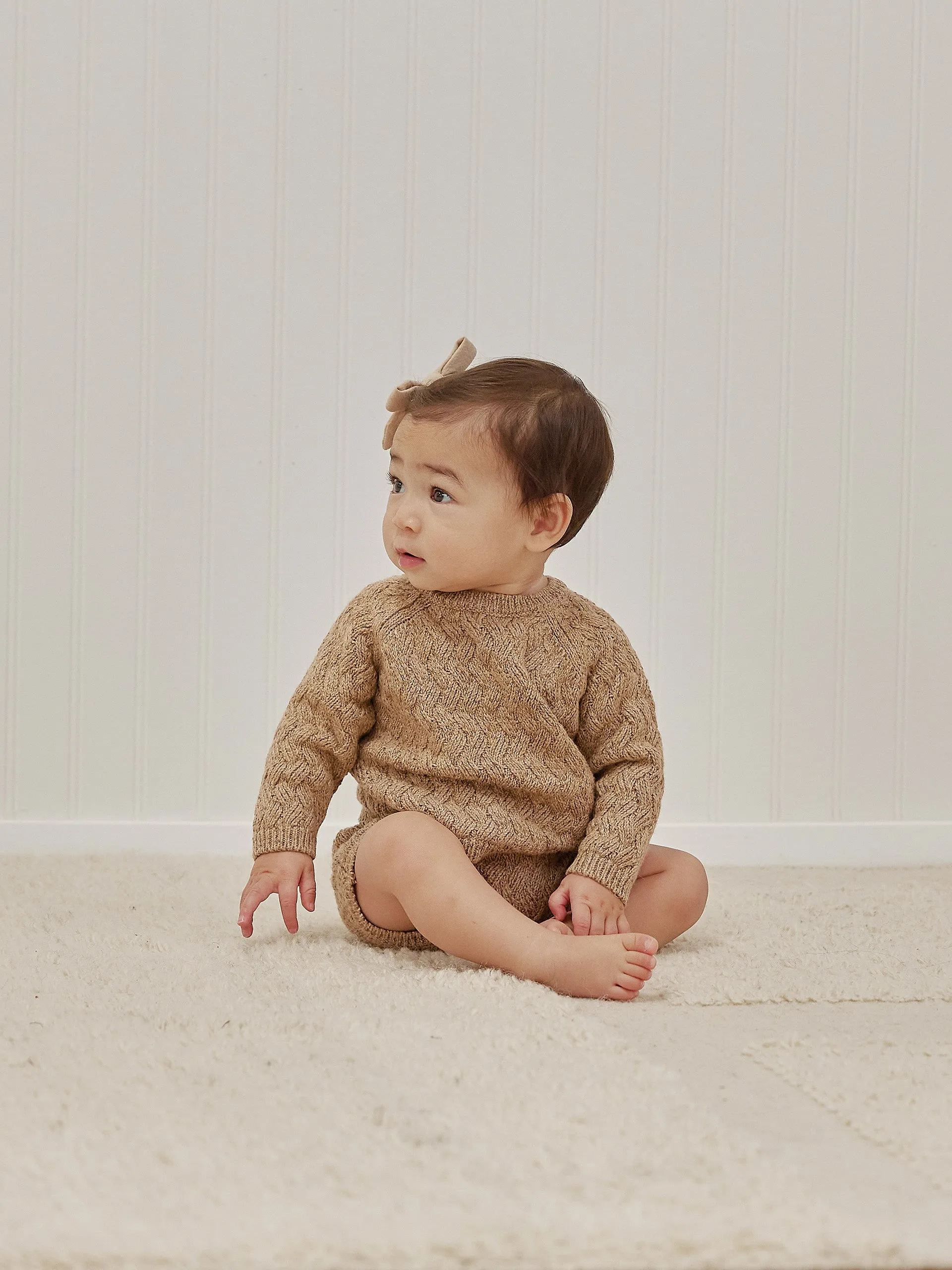 Quincy Mae Mira Knit Set | Heathered Apricot