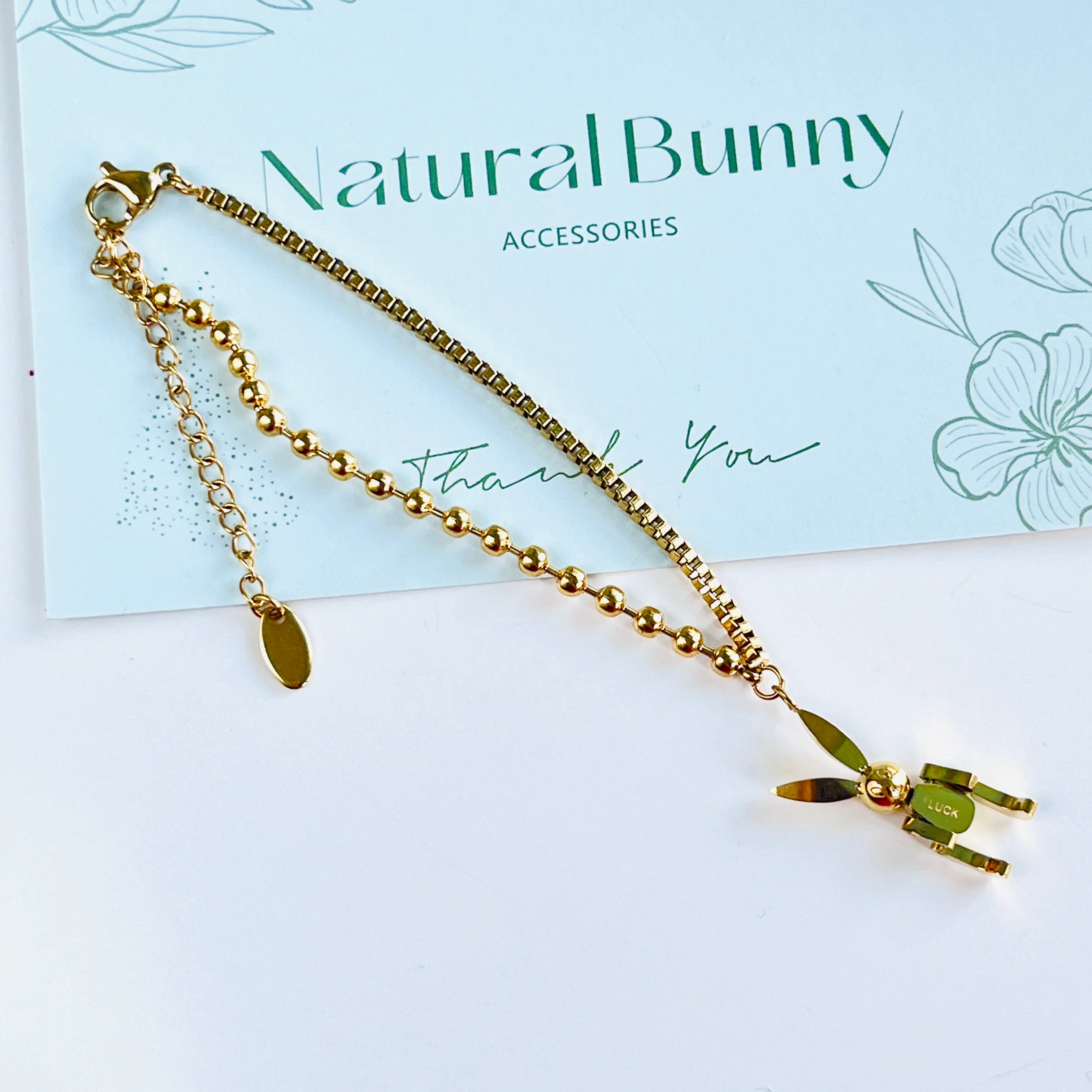 Rabbit Robot Pendant Bracelet