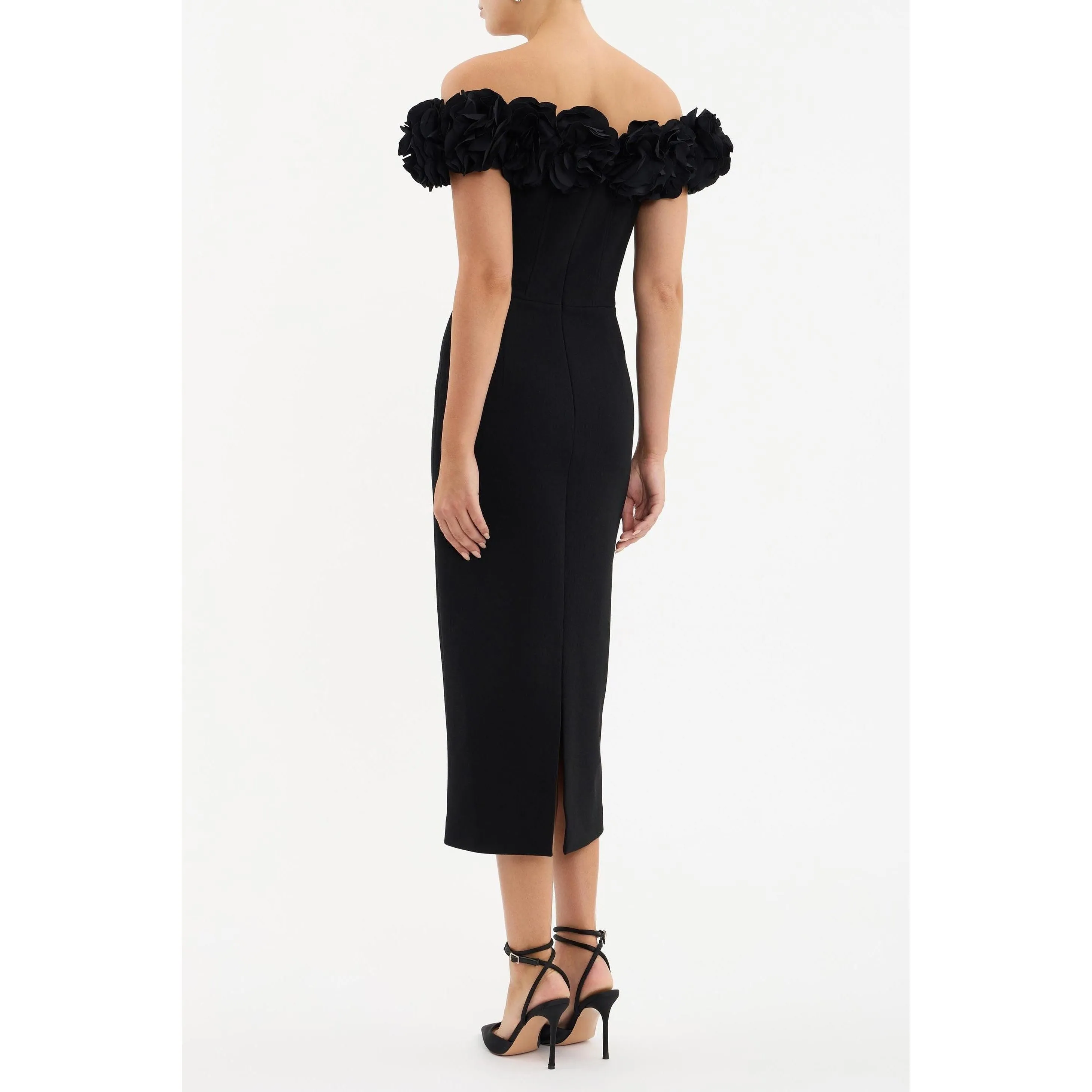 Rebecca Vallance Odetta Midi Dress Black