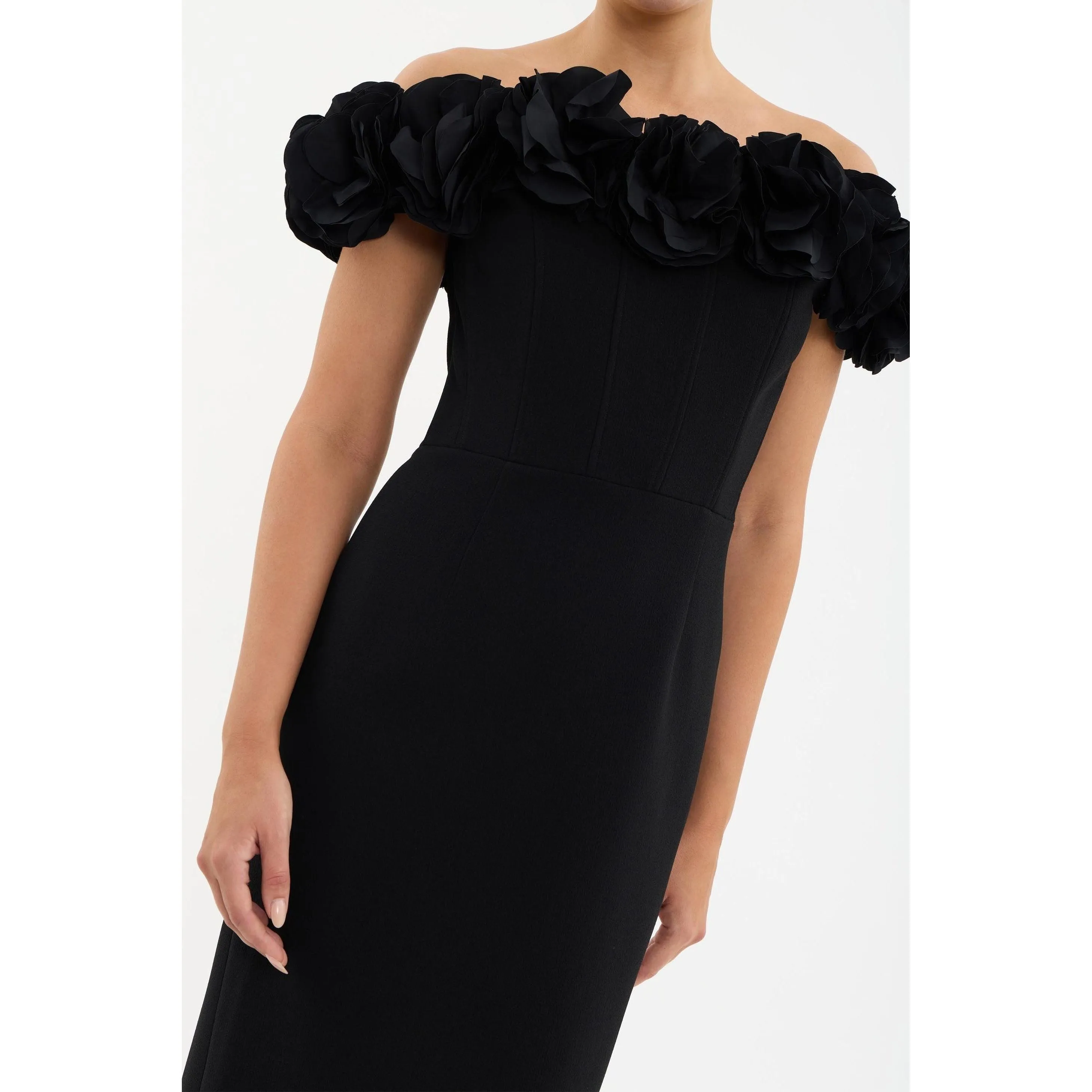 Rebecca Vallance Odetta Midi Dress Black