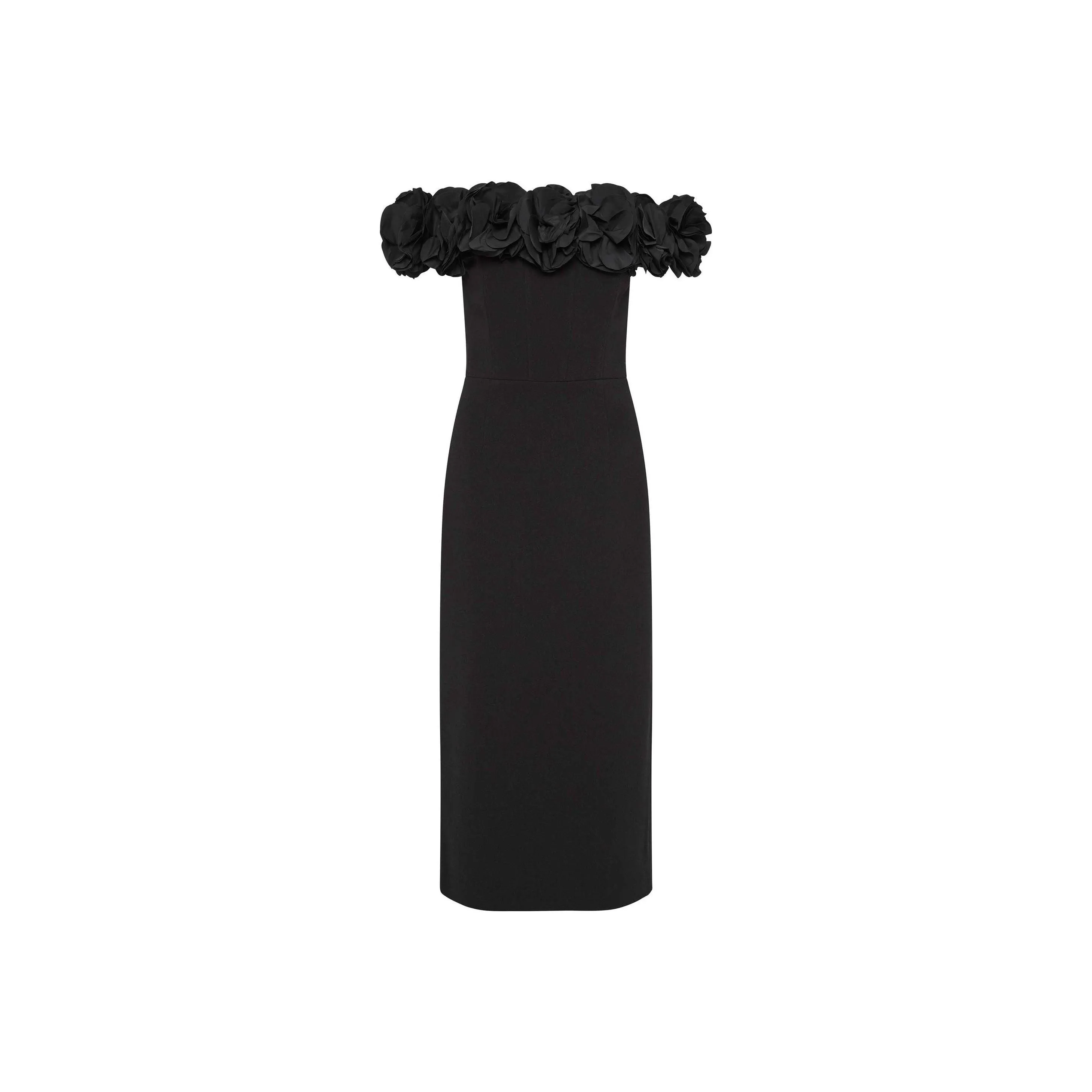 Rebecca Vallance Odetta Midi Dress Black