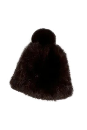 Rex Rabbit Pom Pom Knitted Fur Hat
