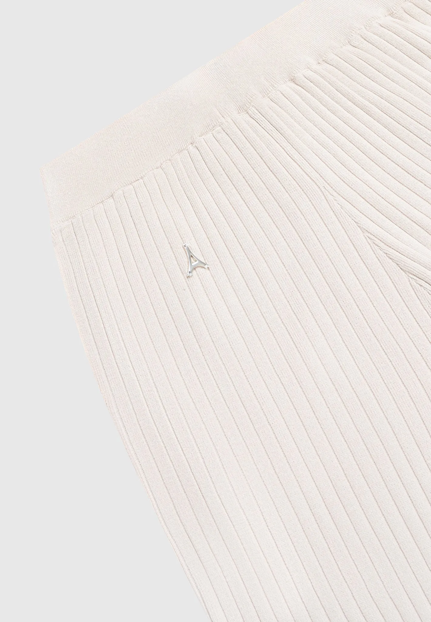 Ribbed Knit Shorts - Cream