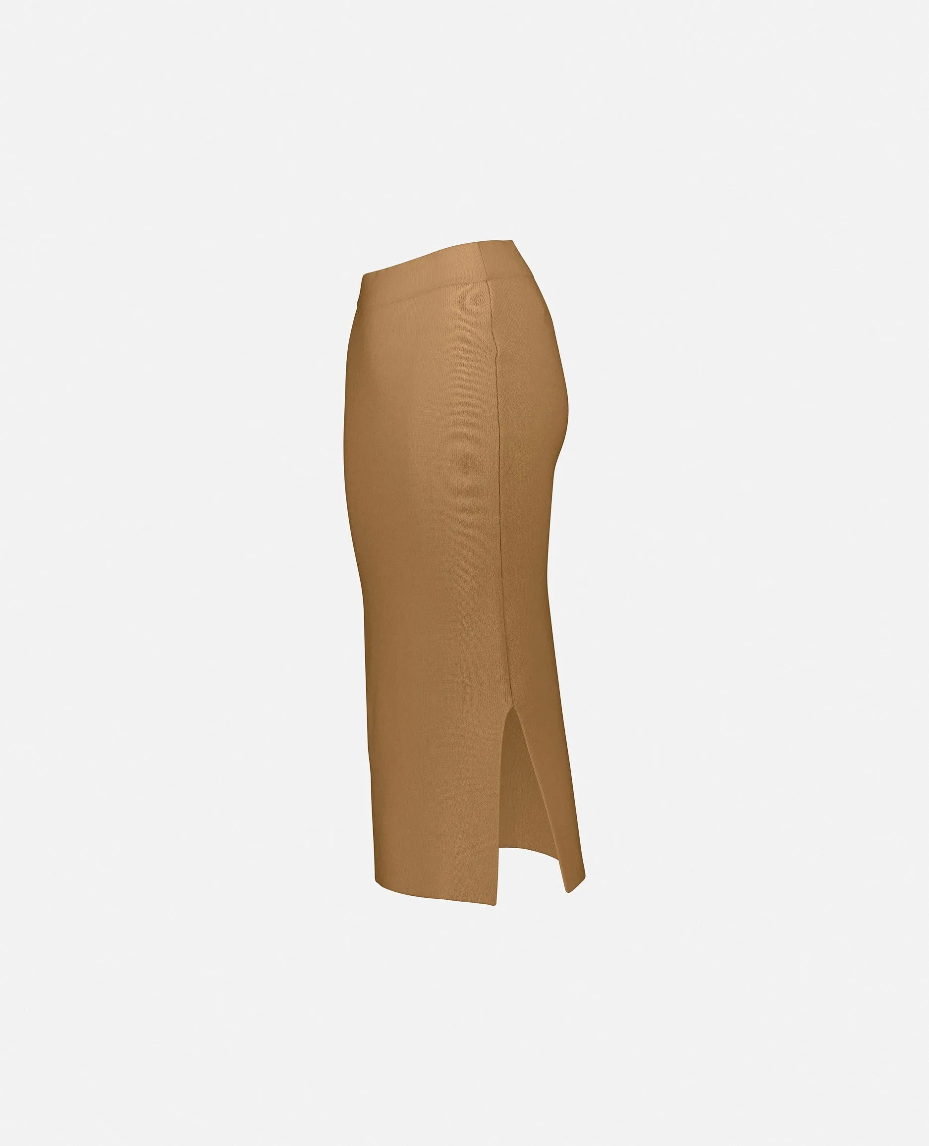Rock aus Cashmere-Mischung in Beige