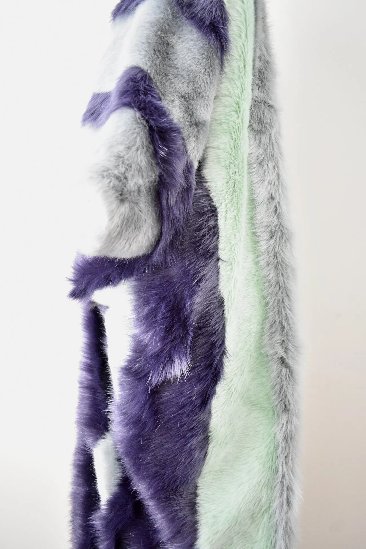 Runway Ioanna Kourrgela Multi Color Faux Fur Coat