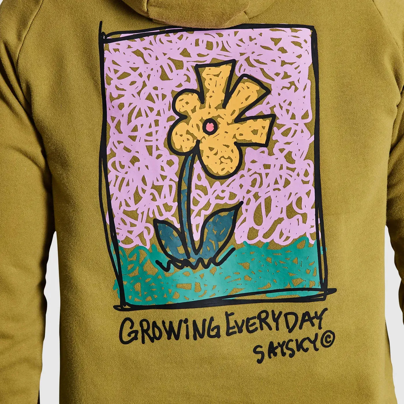 Saysky | Flower Hoodie | Heren | Green