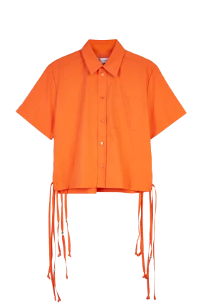 Short Sleeve Tie Side Shirt