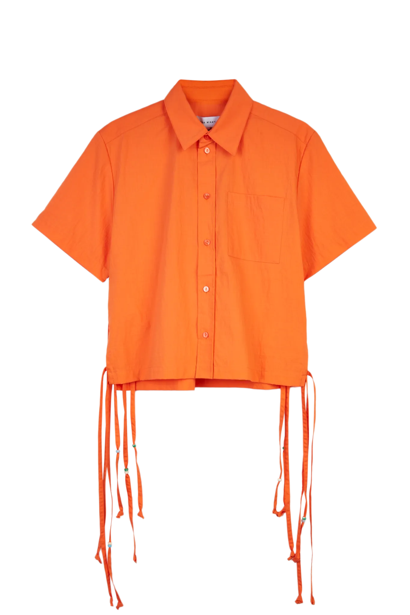 Short Sleeve Tie Side Shirt
