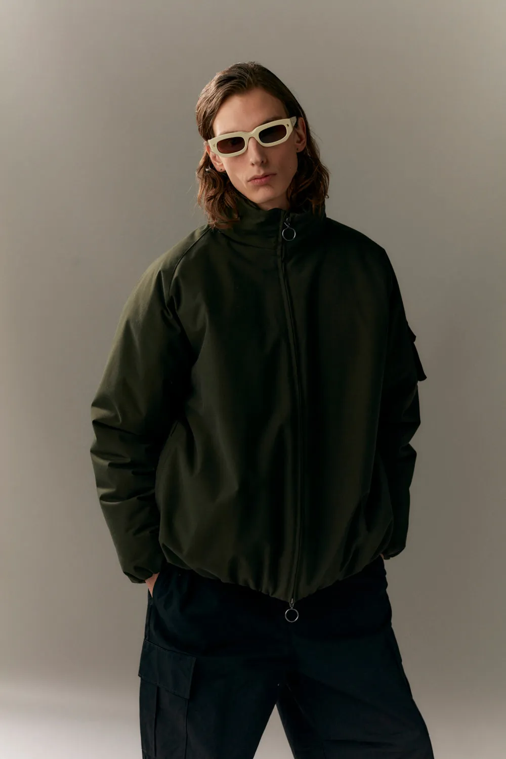 SHORT TRACKER POLY RAYON WINTER AW23 olive