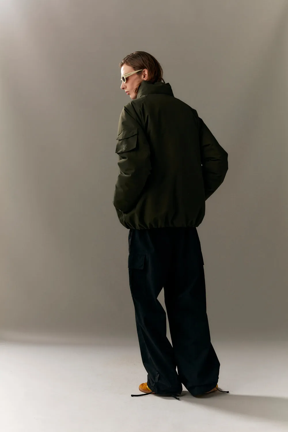 SHORT TRACKER POLY RAYON WINTER AW23 olive