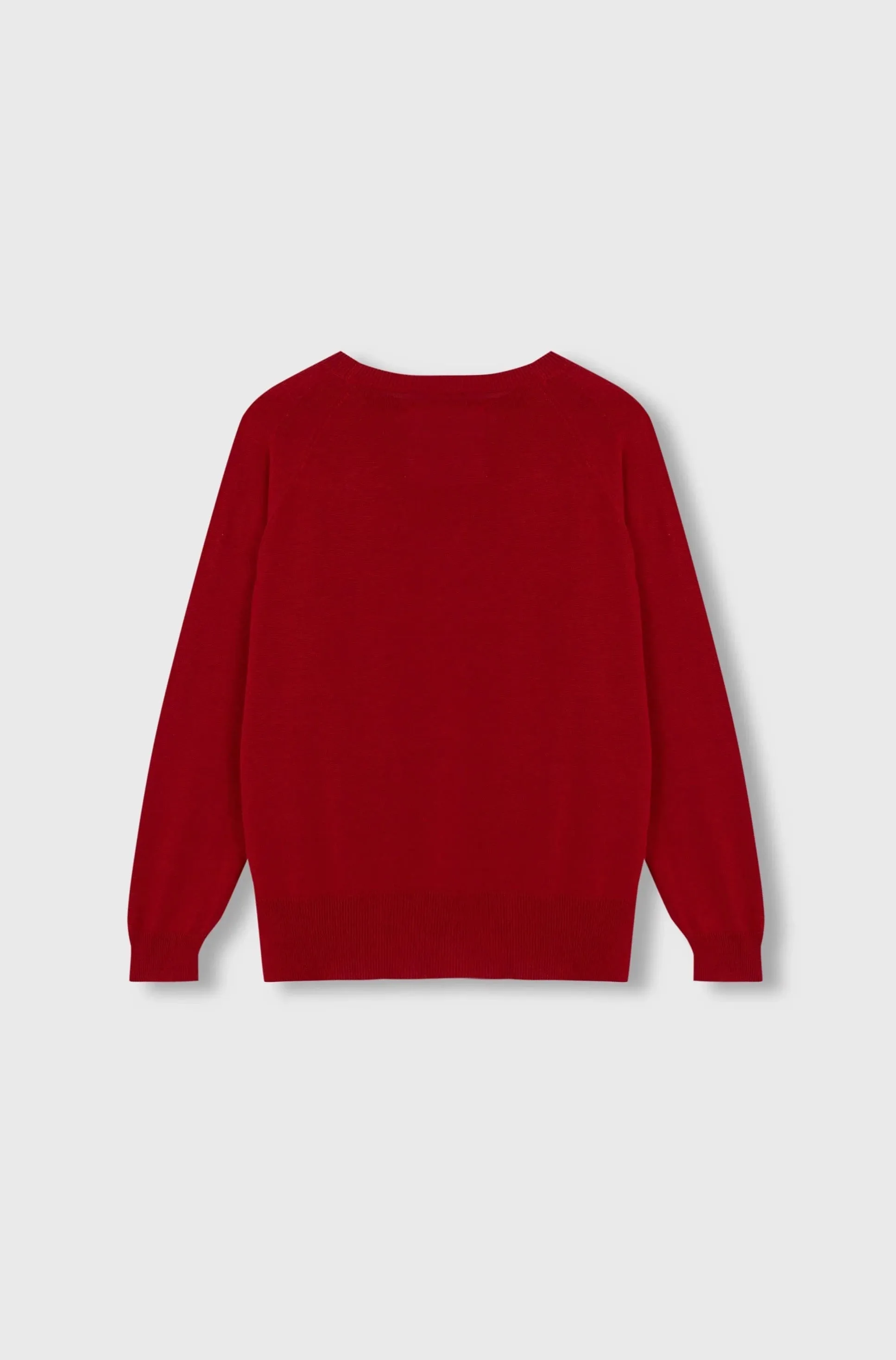 Silk Fretwork Sweater, Red
