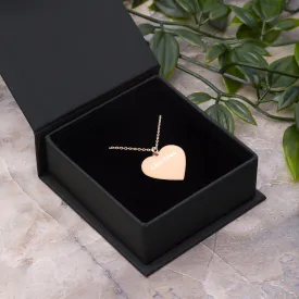 Streamz Engraved "Live Free" Silver Heart Necklace