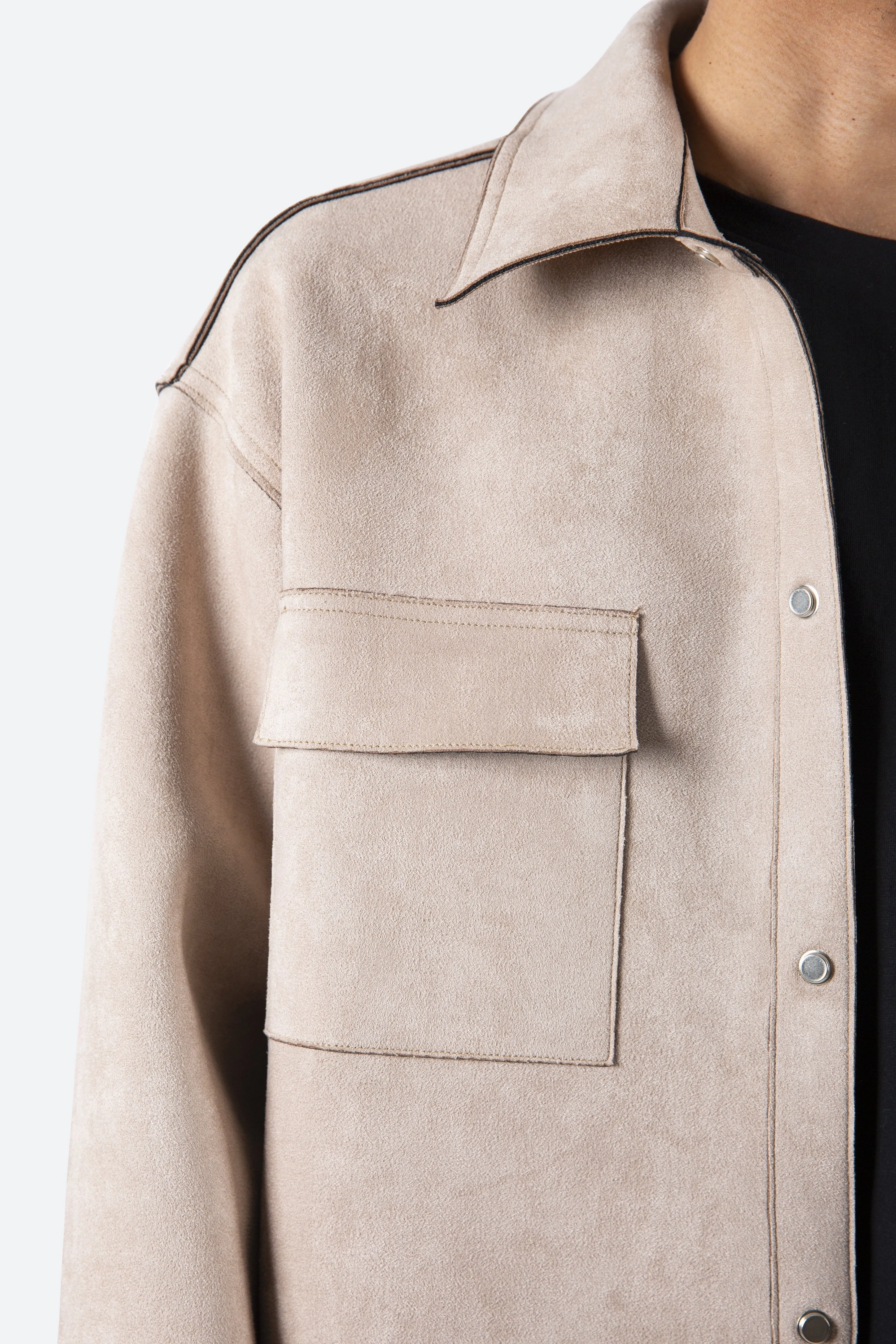 Suede Work Shirt - Tan
