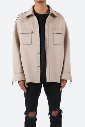 Suede Work Shirt - Tan