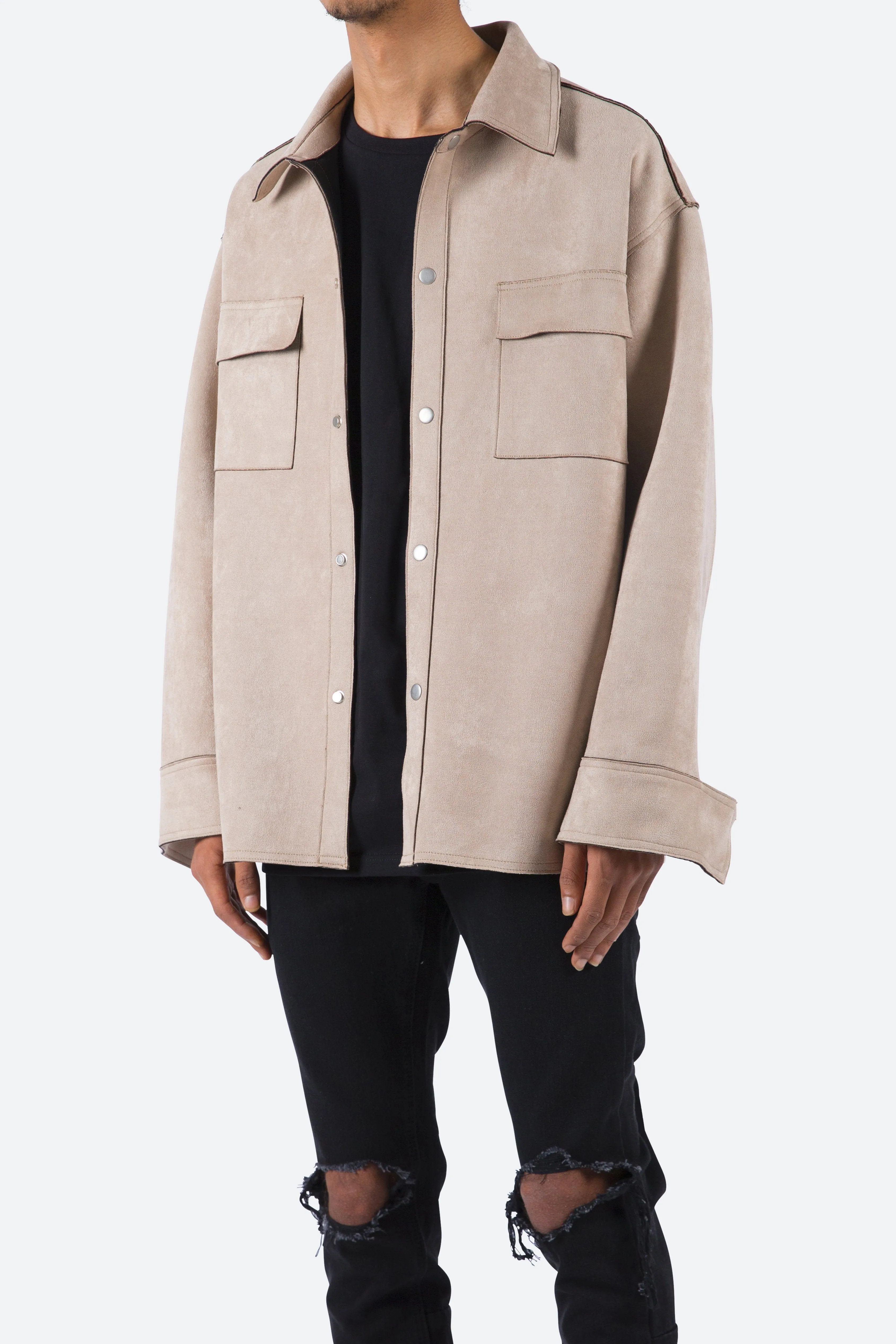 Suede Work Shirt - Tan