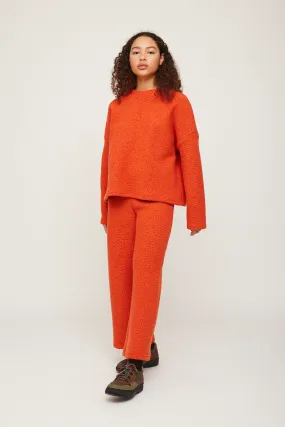 textured sweater orange