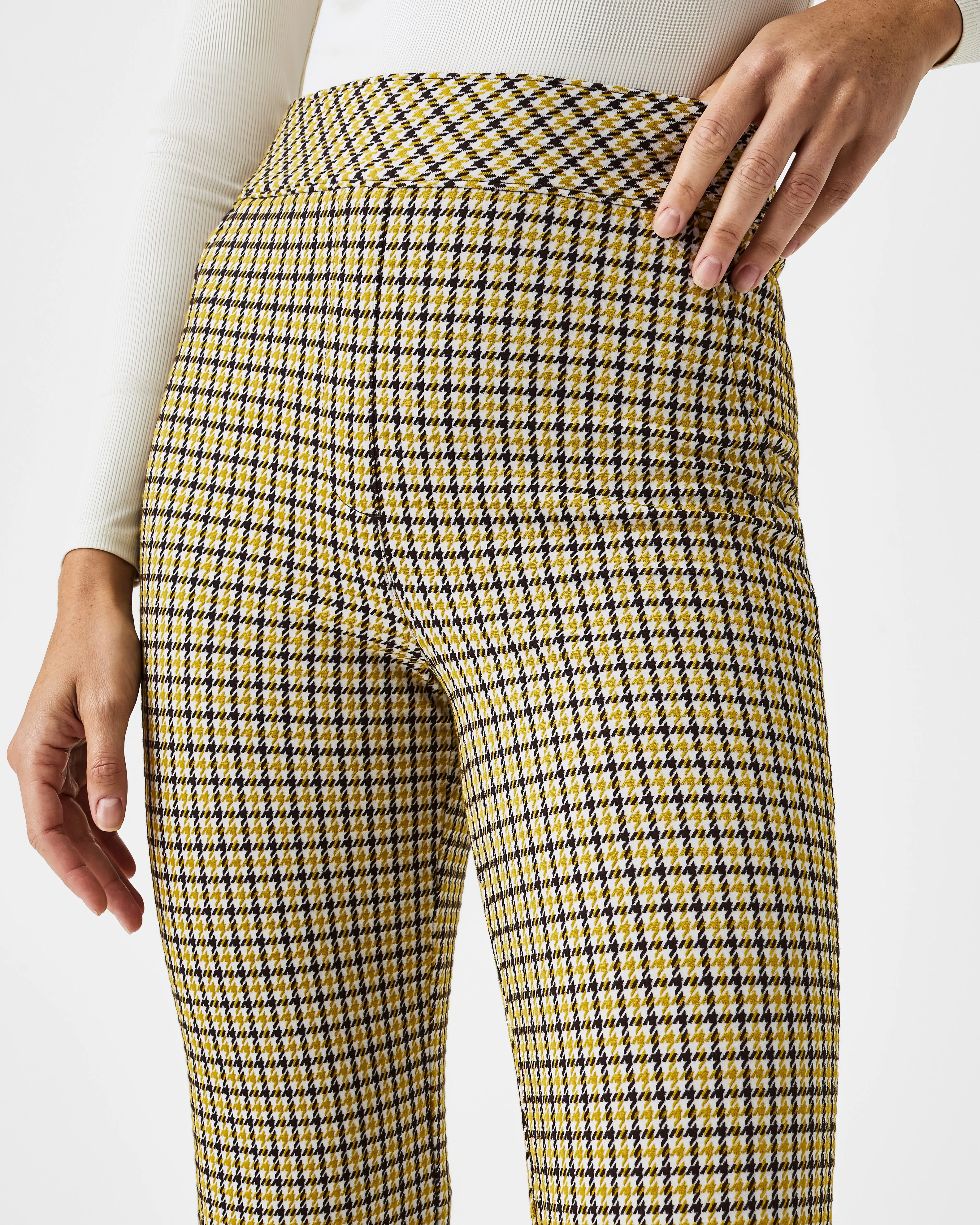 The Perfect Pant, Kick Flare in Houndstooth Jacquard