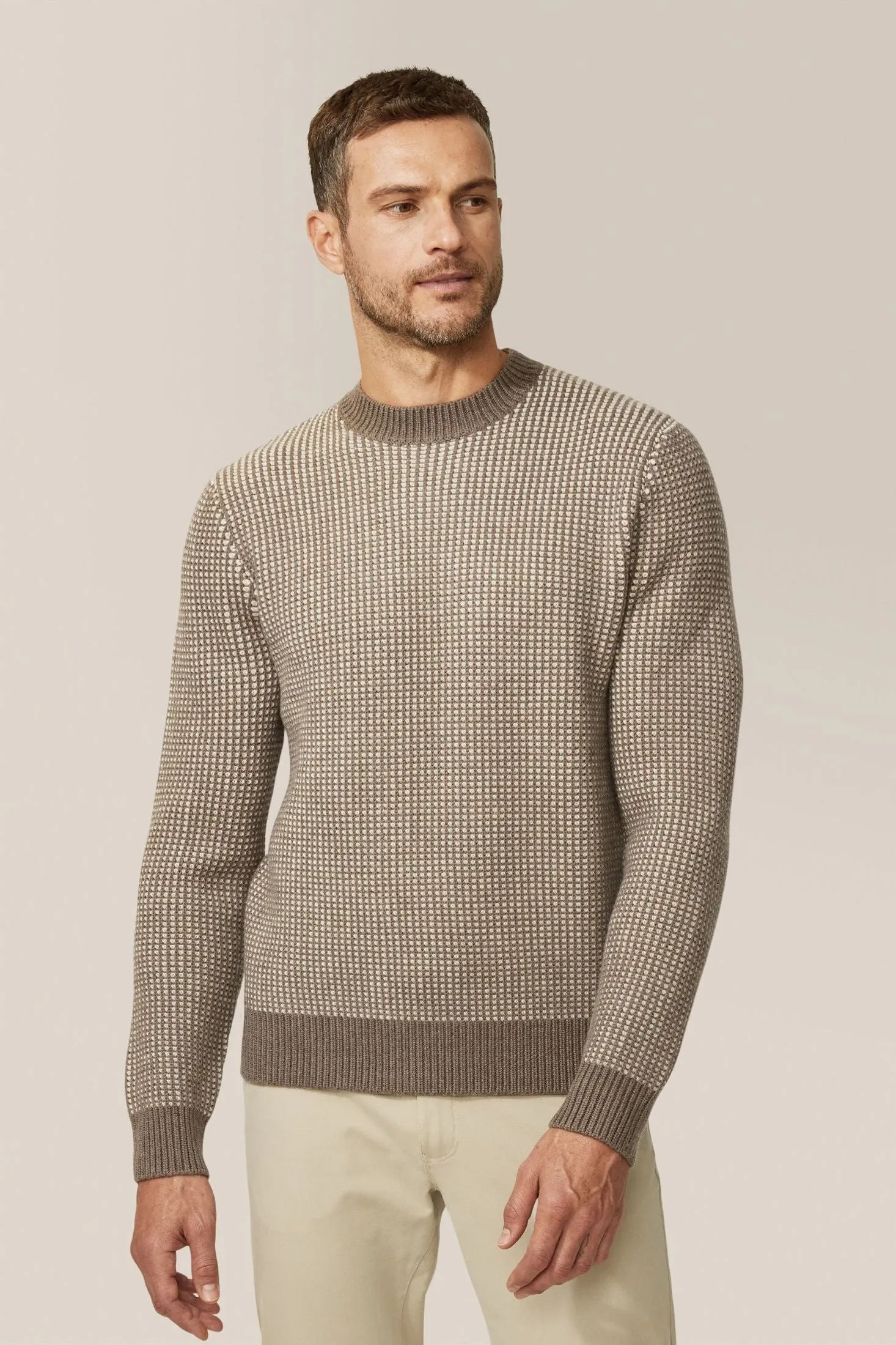 Two-Tone Crew Sweater | Merino Wool