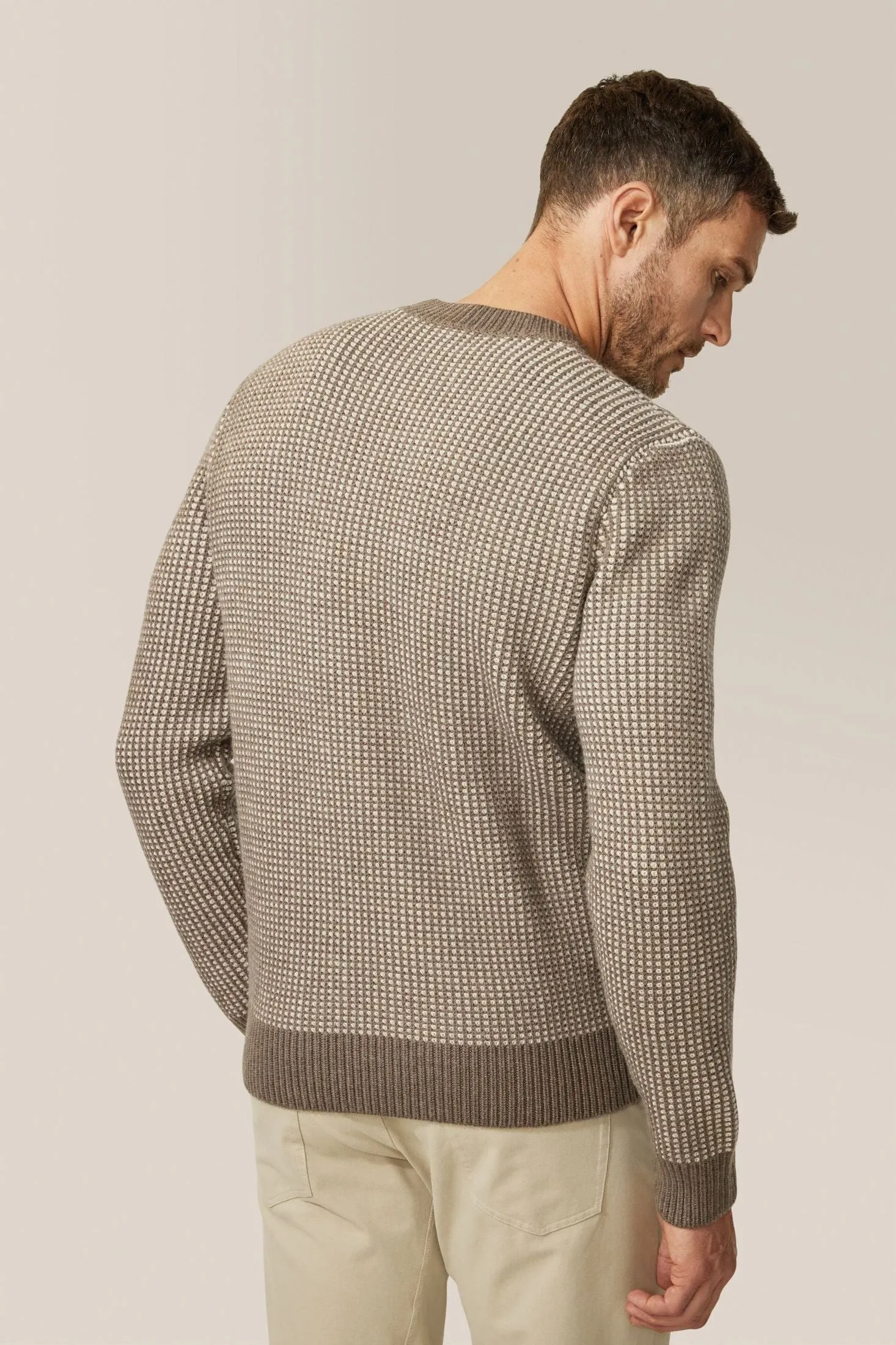 Two-Tone Crew Sweater | Merino Wool