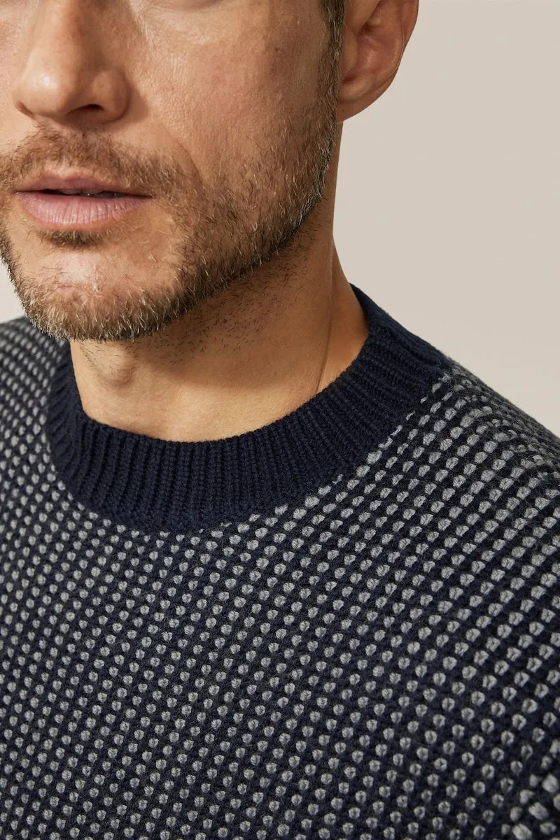 Two-Tone Crew Sweater | Merino Wool