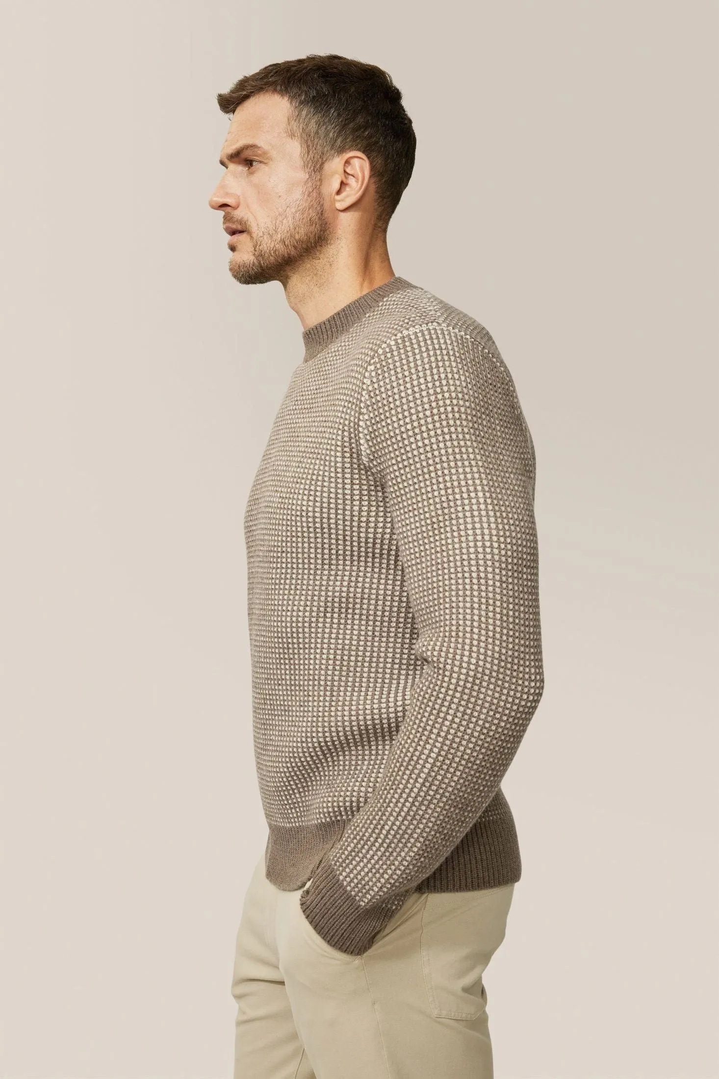 Two-Tone Crew Sweater | Merino Wool