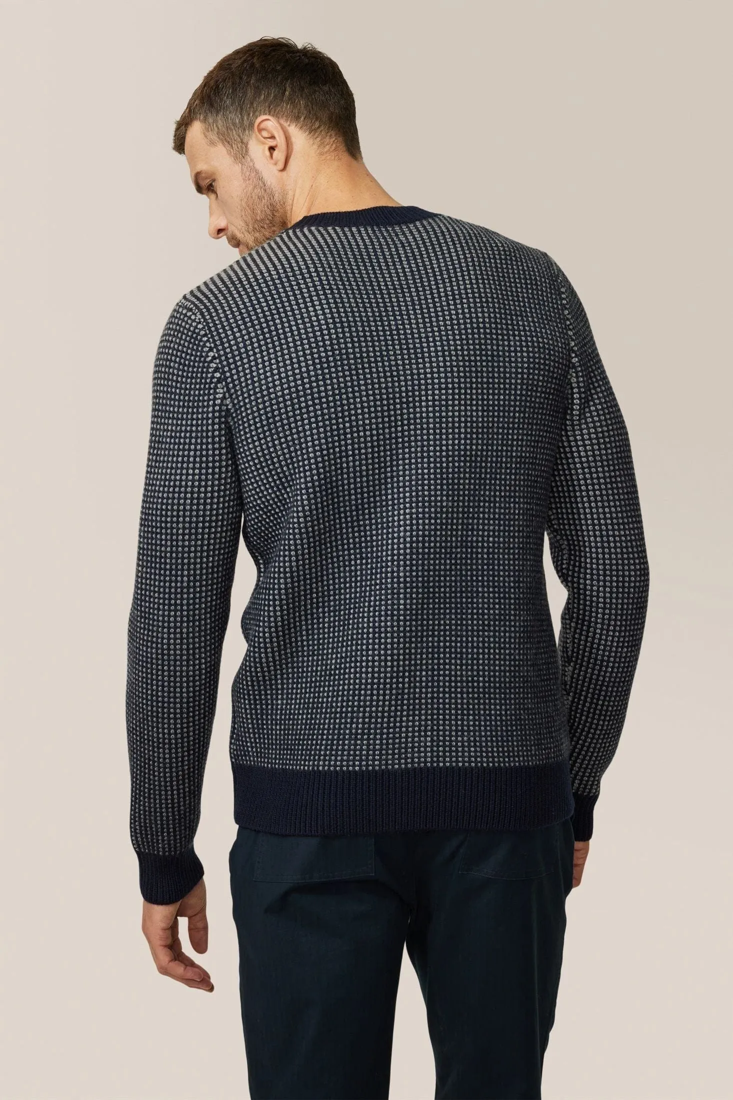 Two-Tone Crew Sweater | Merino Wool