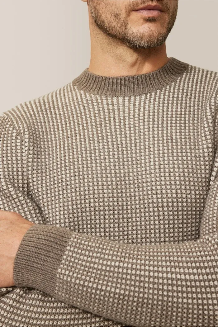 Two-Tone Crew Sweater | Merino Wool