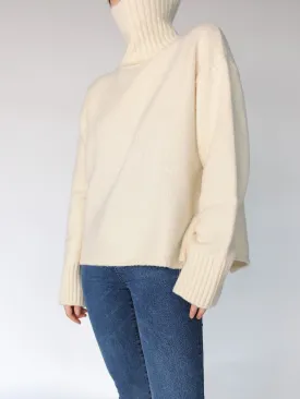 Two Way Turtleneck Slit Sweater