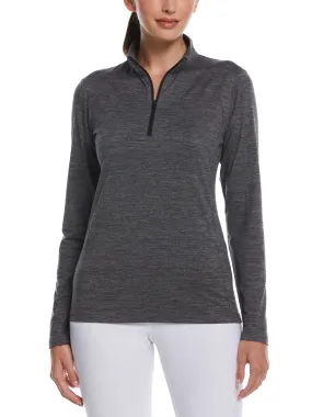 Women's Brushed Heather Jersey 1/4 Zip Golf Pullover